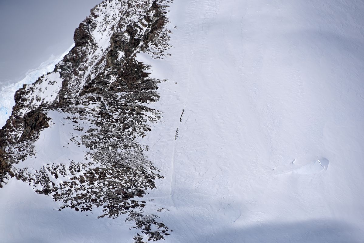 06A Two Rope Teams Climb Up The Fixed Ropes To Mount Vinson High Camp